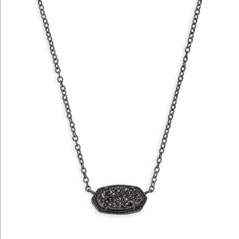 Kendra Scott Elisa Pendent in Black Drusy